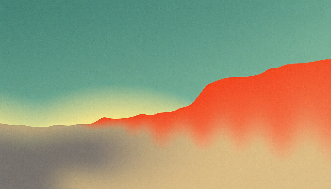 Fan-driven abstract illustration evoking the emotional arc of Ur Life One Night by Unknown Mortal Orchestra