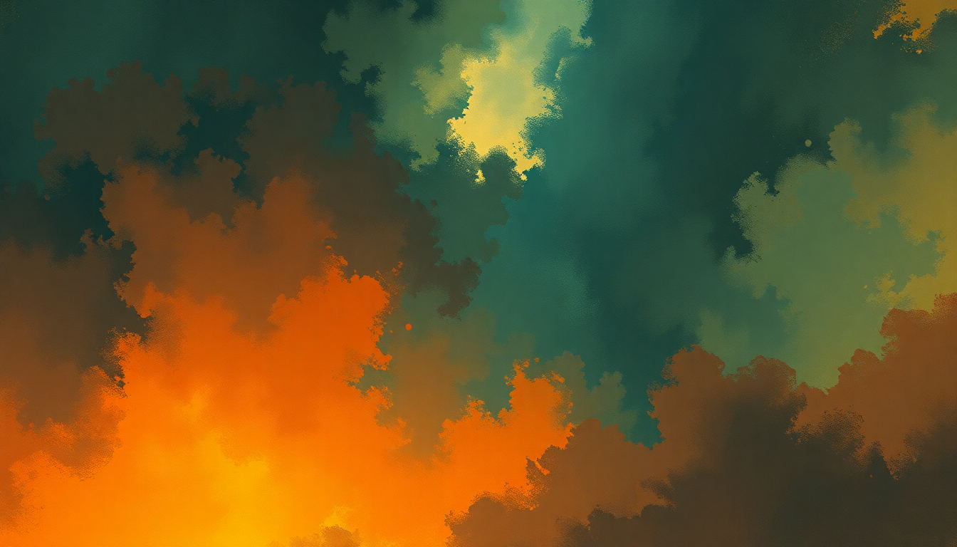 Fan-driven abstract illustration evoking the emotional arc of Uranus, the Magician by Gustav Holst