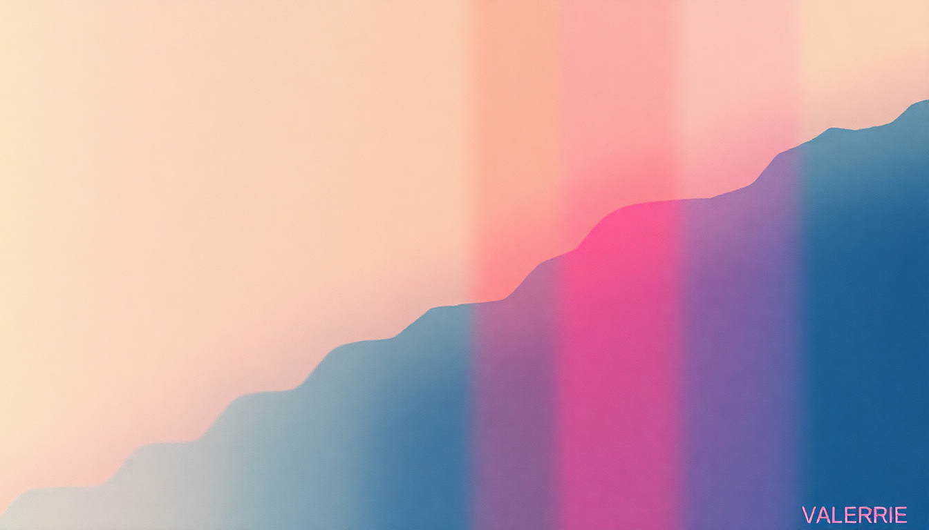 Fan-driven abstract illustration evoking the emotional arc of Valerie by Richard Thompson