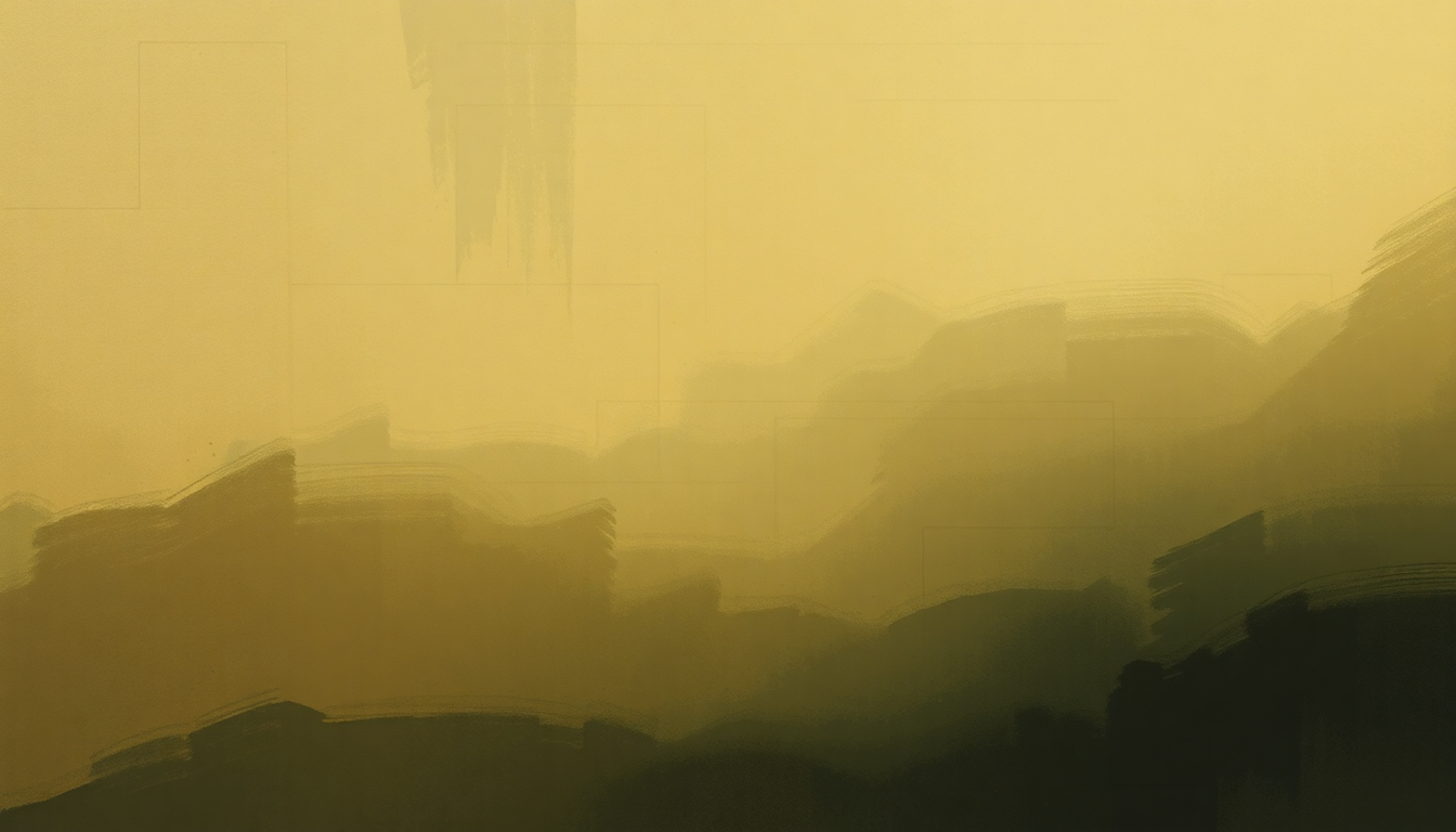 Fan-driven abstract illustration evoking the emotional arc of Valse Triste by Jean Sibelius