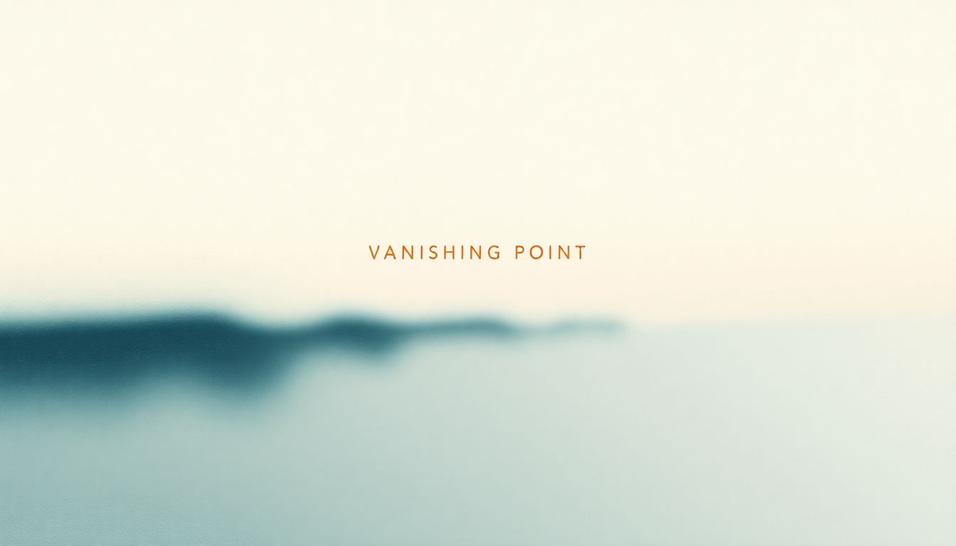 Fan-driven abstract illustration evoking the emotional arc of Vanishing Point by New Order