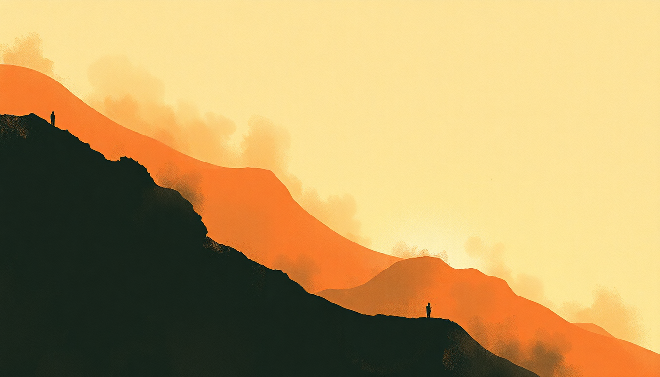 Fan-driven abstract illustration evoking the emotional arc of Vapor Barato by Gal Costa