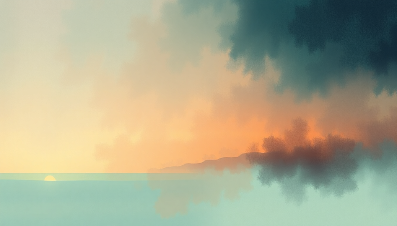 Fan-driven abstract illustration evoking the emotional arc of Venice Bitch by Lana Del Rey