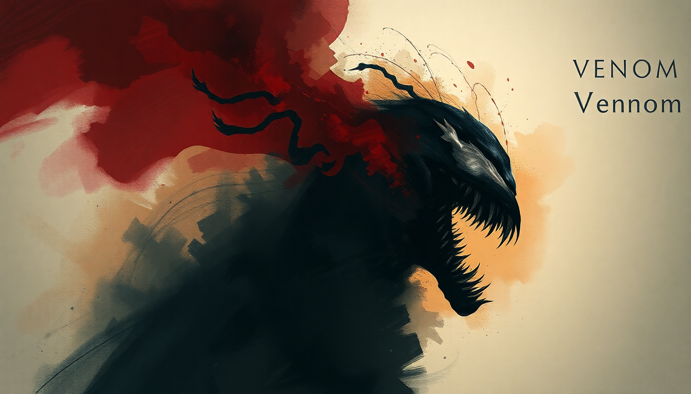 Fan-driven abstract illustration evoking the emotional arc of Venom by Eminem