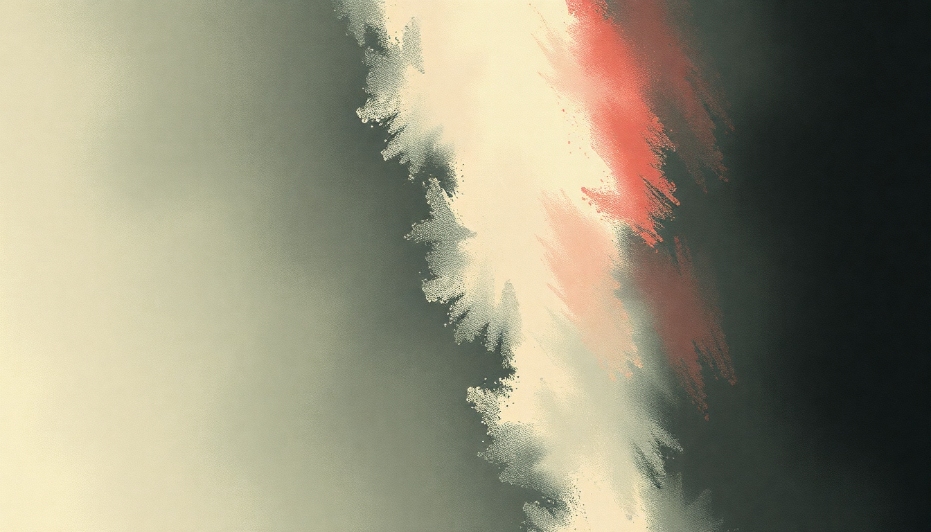 Fan-driven abstract illustration evoking the emotional arc of Ventolin by Aphex Twin