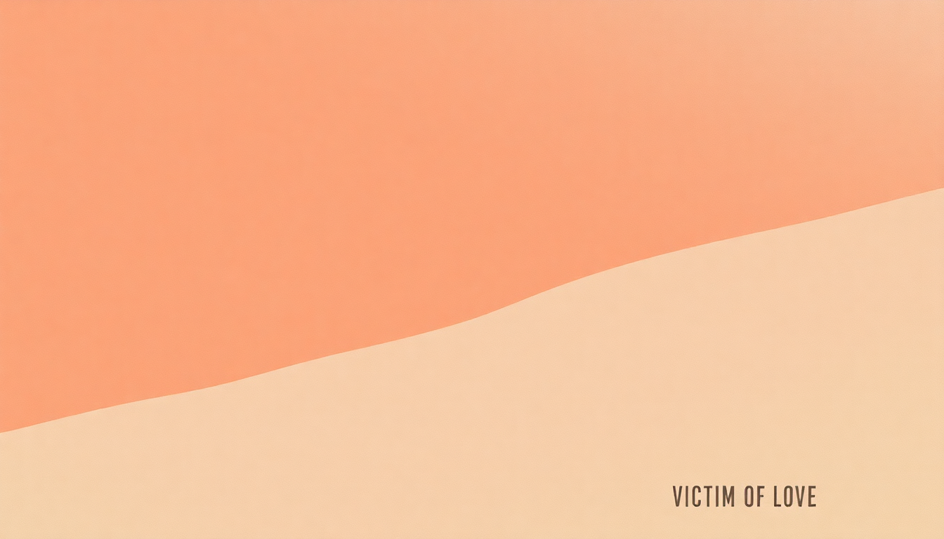 Fan-driven abstract illustration evoking the emotional arc of Victim of Love by Eagles