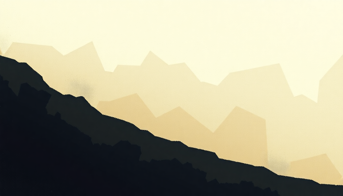 Fan-driven abstract illustration evoking the emotional arc of Volcano by Damien Rice