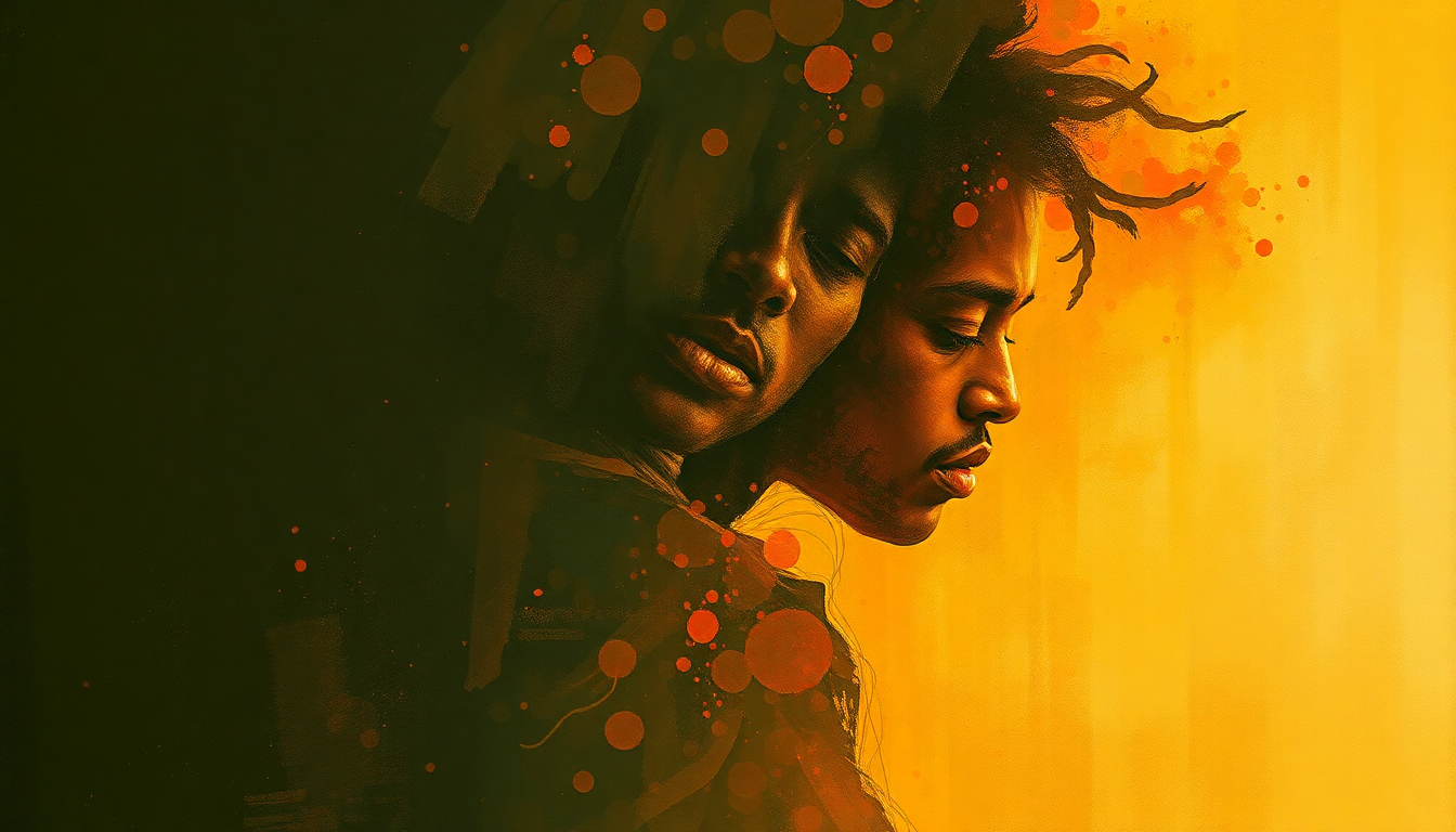 Fan-driven abstract illustration evoking the emotional arc of Voodoo Child (Slight Return) by Jimi Hendrix