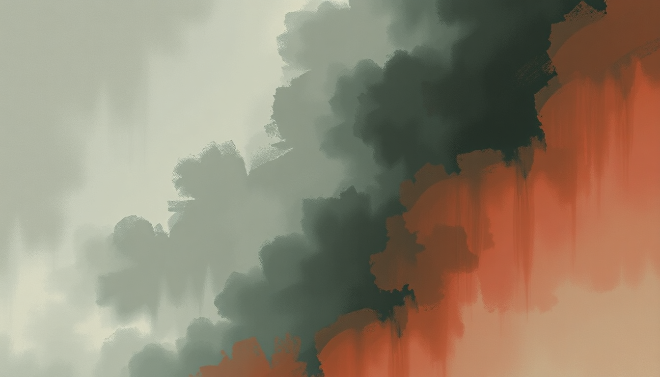Fan-driven abstract illustration evoking the emotional arc of wacced out murals by Kendrick Lamar
