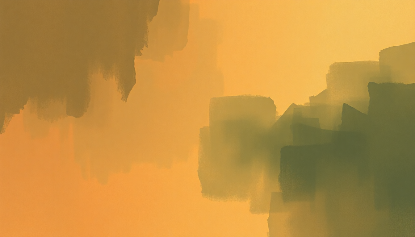 Fan-driven abstract illustration evoking the emotional arc of Wadart Al Aalami by Umm Kulthum