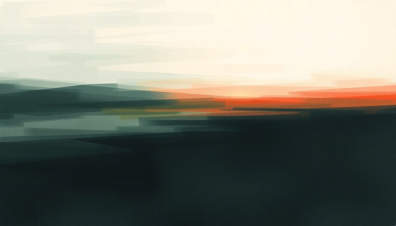 Fan-driven abstract illustration evoking the emotional arc of Waiting by Hard-Fi