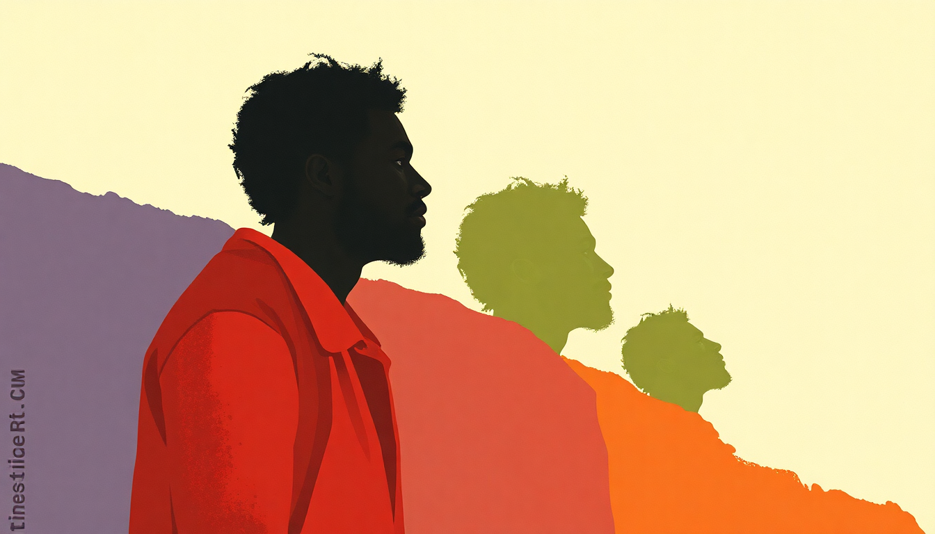 Fan-driven abstract illustration evoking the emotional arc of Wake Up Niggers by The Last Poets