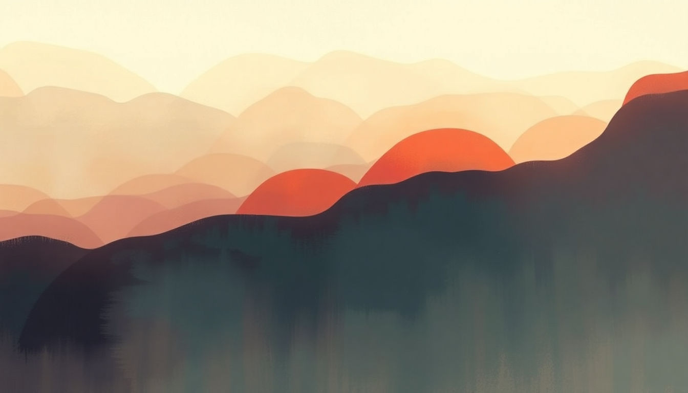 Fan-driven abstract illustration evoking the emotional arc of Wake Up by The Walkmen