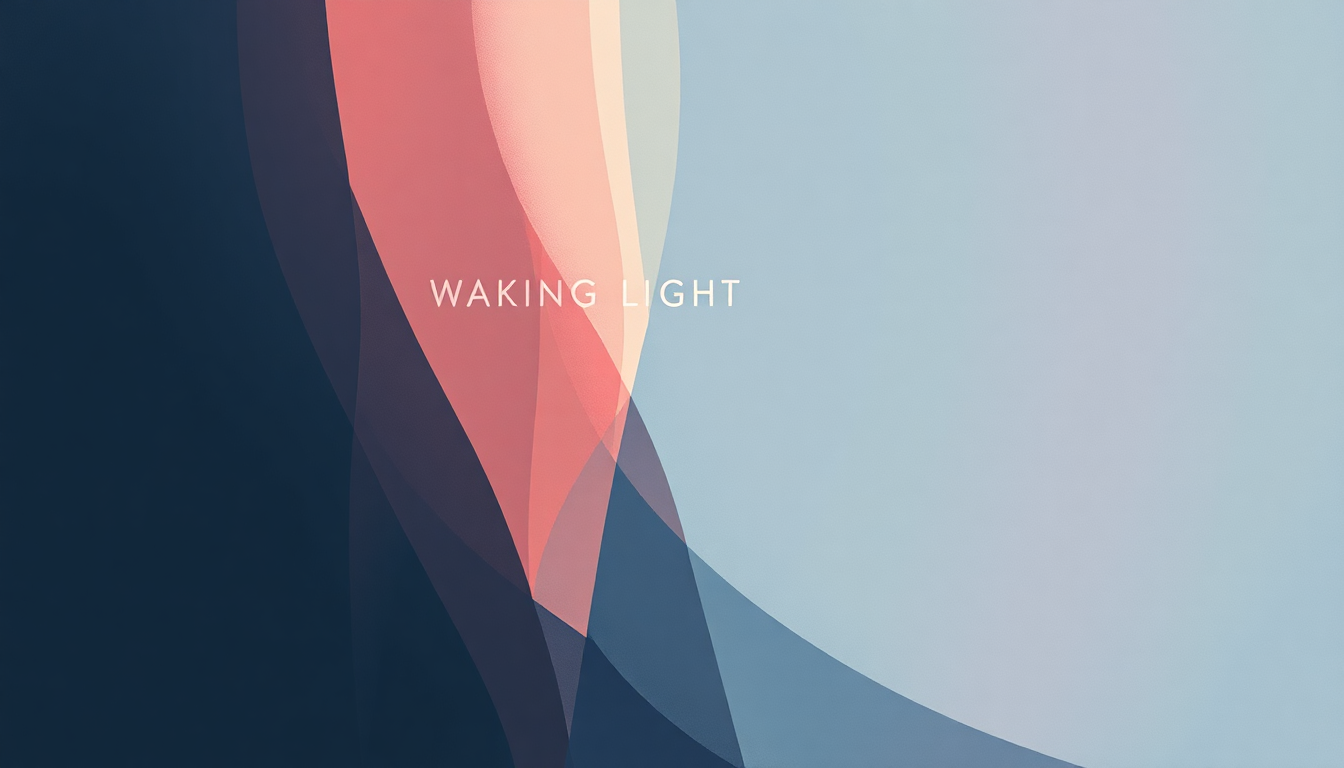 Fan-driven abstract illustration evoking the emotional arc of Waking Light by Beck