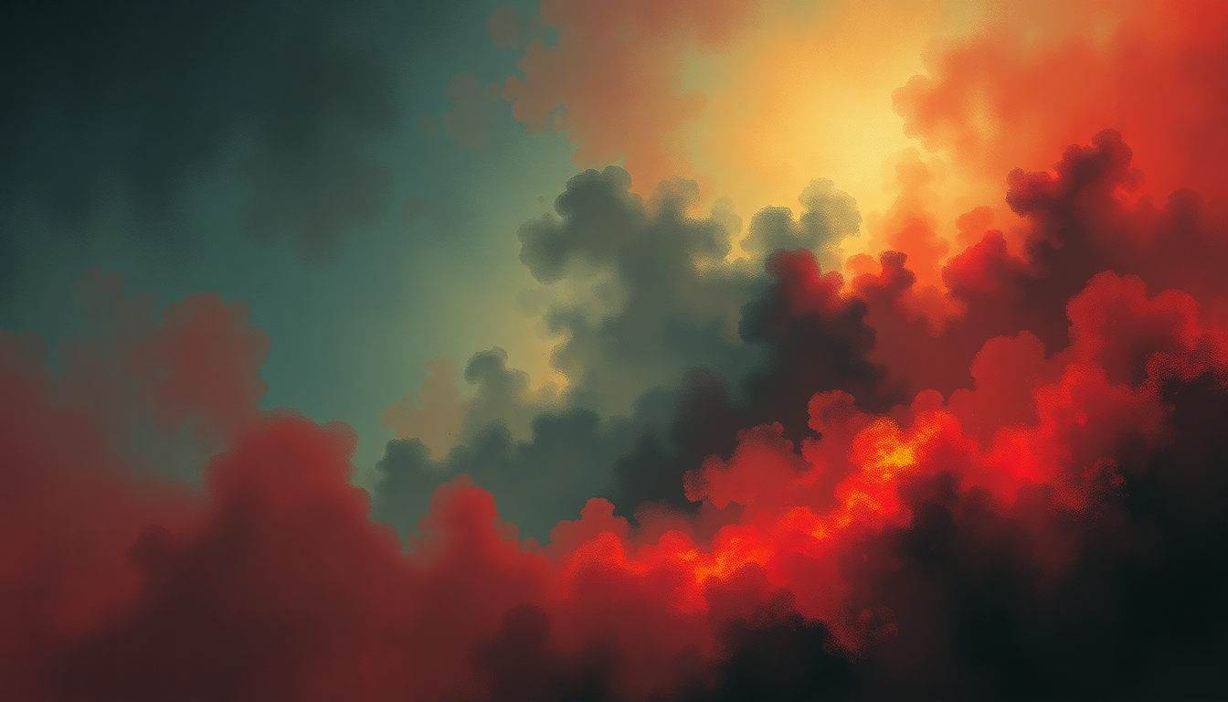 Fan-driven abstract illustration evoking the emotional arc of Waking the Witch by Kate Bush