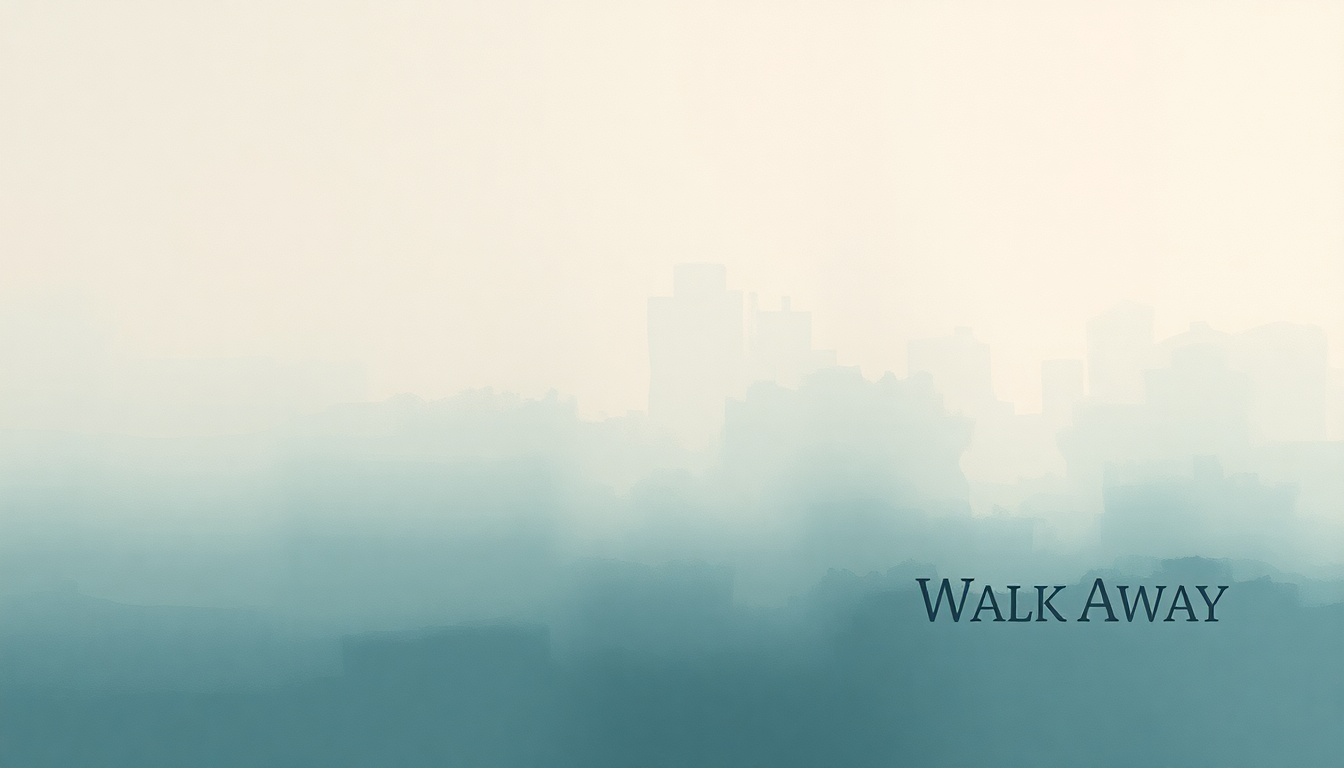 Fan-driven abstract illustration evoking the emotional arc of Walk Away by Franz Ferdinand