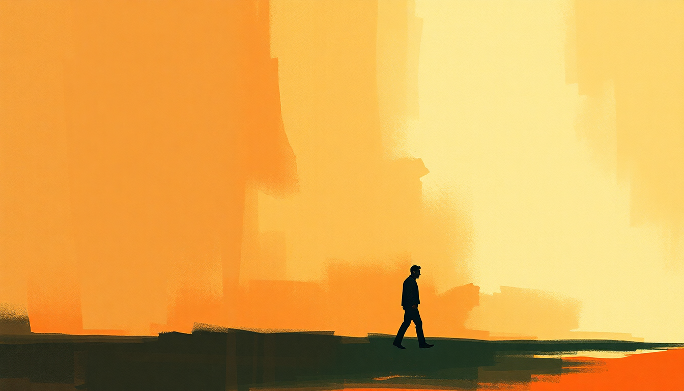 Fan-driven abstract illustration evoking the emotional arc of Walk On by Ben E King