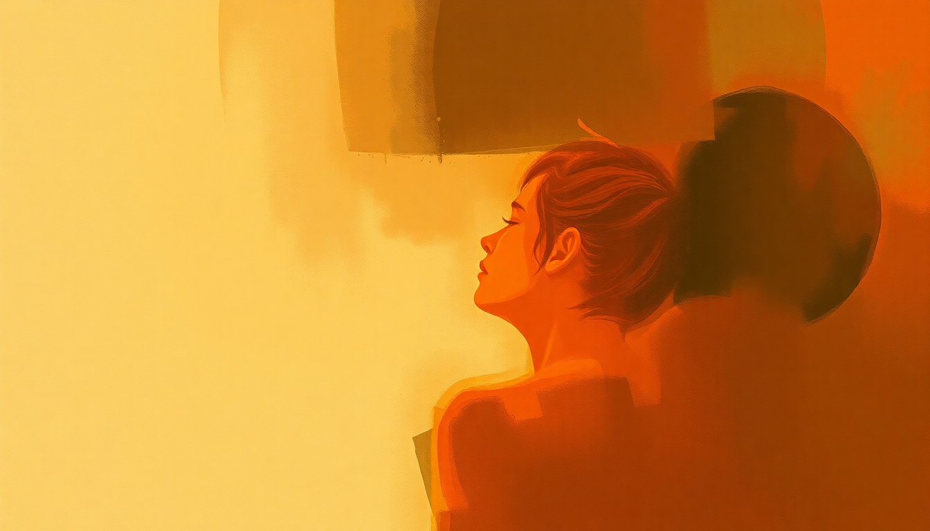 Fan-driven abstract illustration evoking the emotional arc of Walk On By by Isaac Hayes