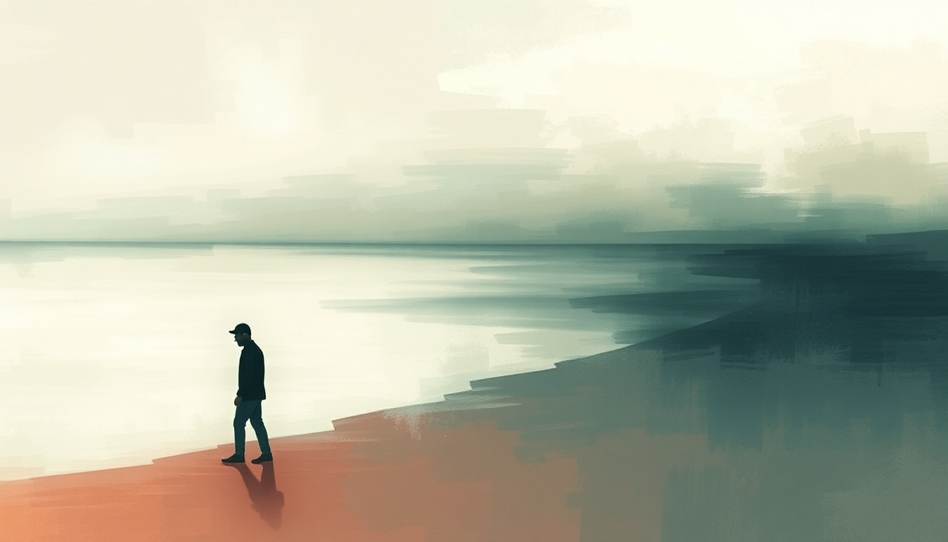 Fan-driven abstract illustration evoking the emotional arc of Walk on Water by Eminem