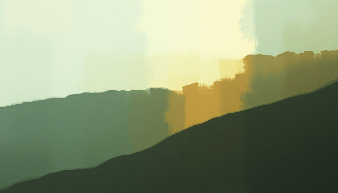 Fan-driven abstract illustration evoking the emotional arc of Walk Unafraid by R.E.M.