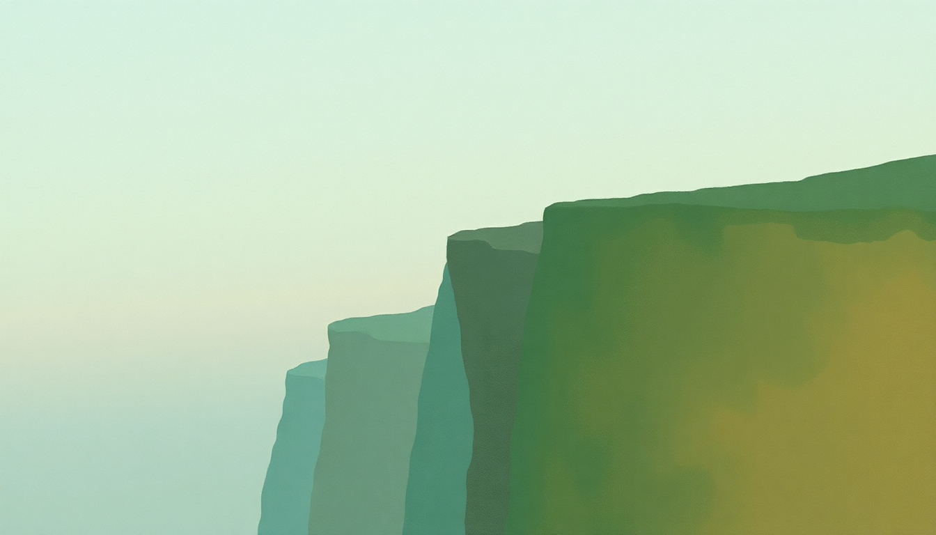 Fan-driven abstract illustration evoking the emotional arc of Walking the Gap by Appleseed Cast
