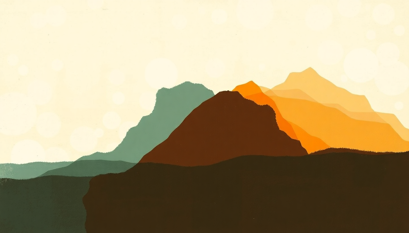 Fan-driven abstract illustration evoking the emotional arc of Walking Wallah by Ali Farka Toure