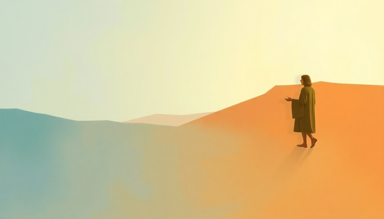 Fan-driven abstract illustration evoking the emotional arc of Walking with Jesus by Spiritualized