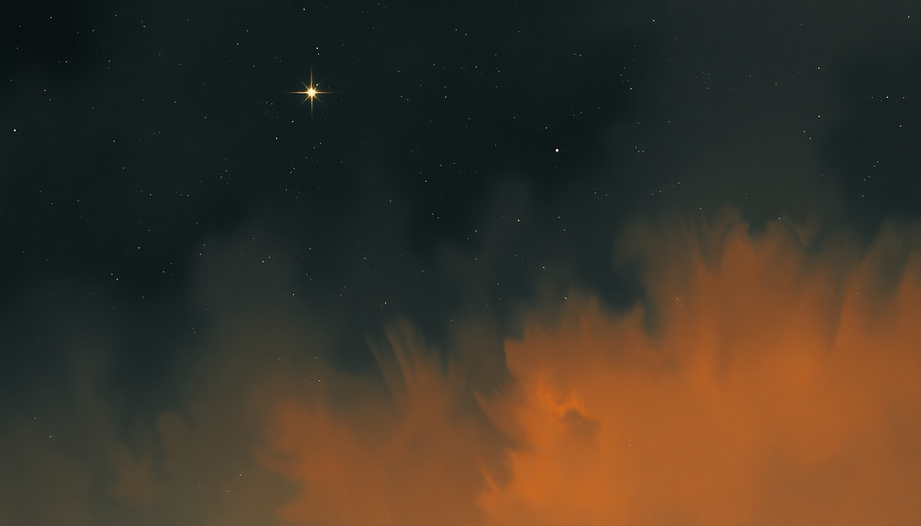 Fan-driven abstract illustration evoking the emotional arc of Wandering Star by Portishead