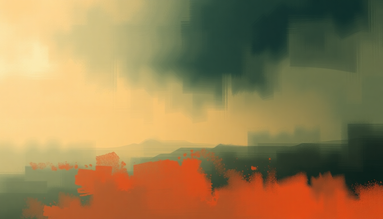 Fan-driven abstract illustration evoking the emotional arc of Wanderlust by Björk