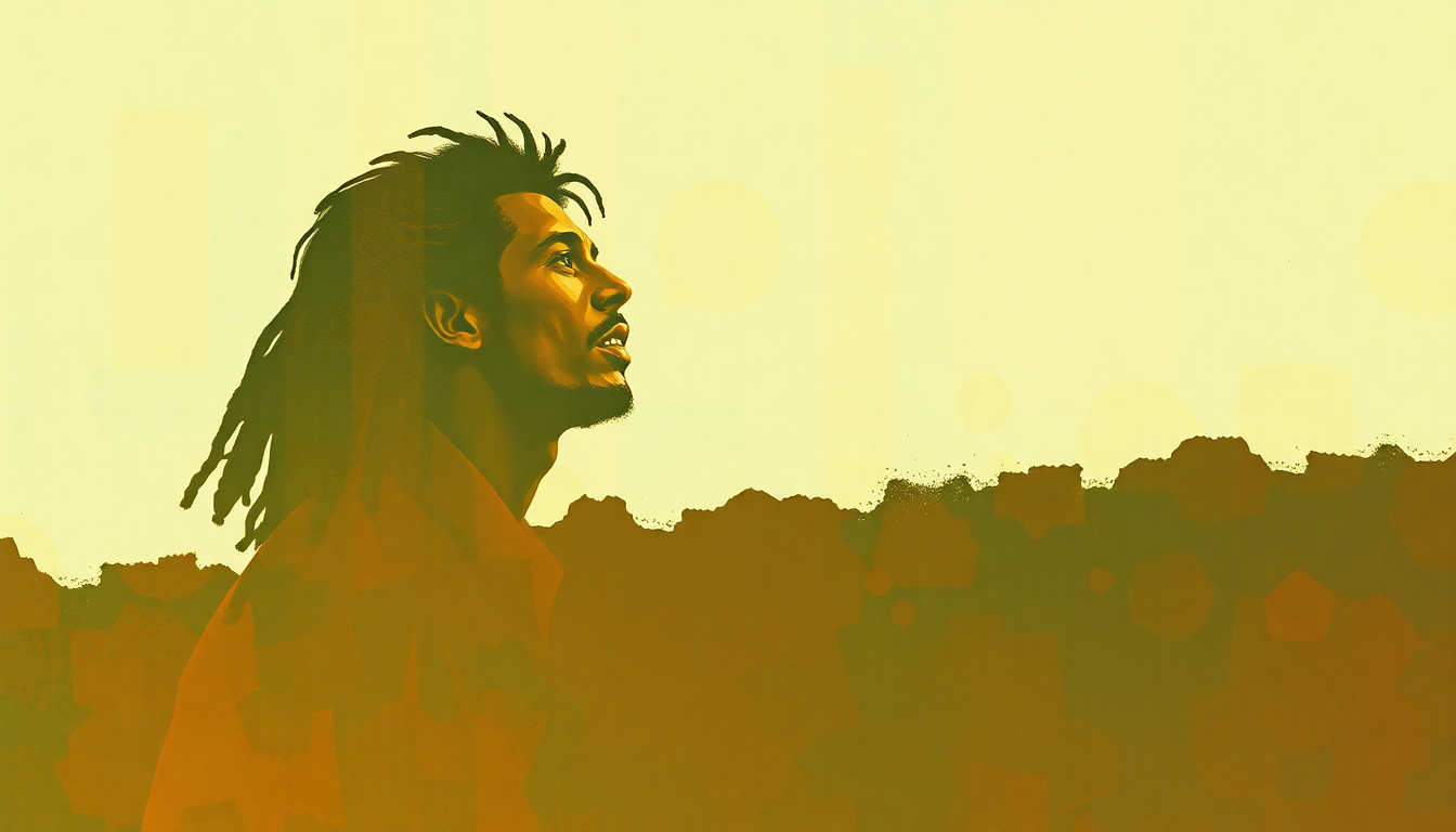 Fan-driven abstract illustration evoking the emotional arc of War by Bob Marley & The Wailers