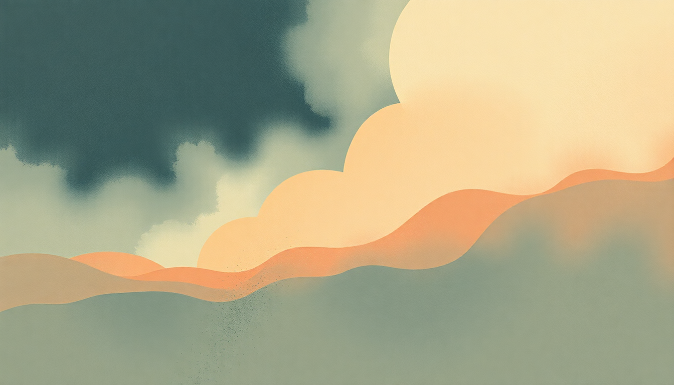 Fan-driven abstract illustration evoking the emotional arc of Was It You by Spoon