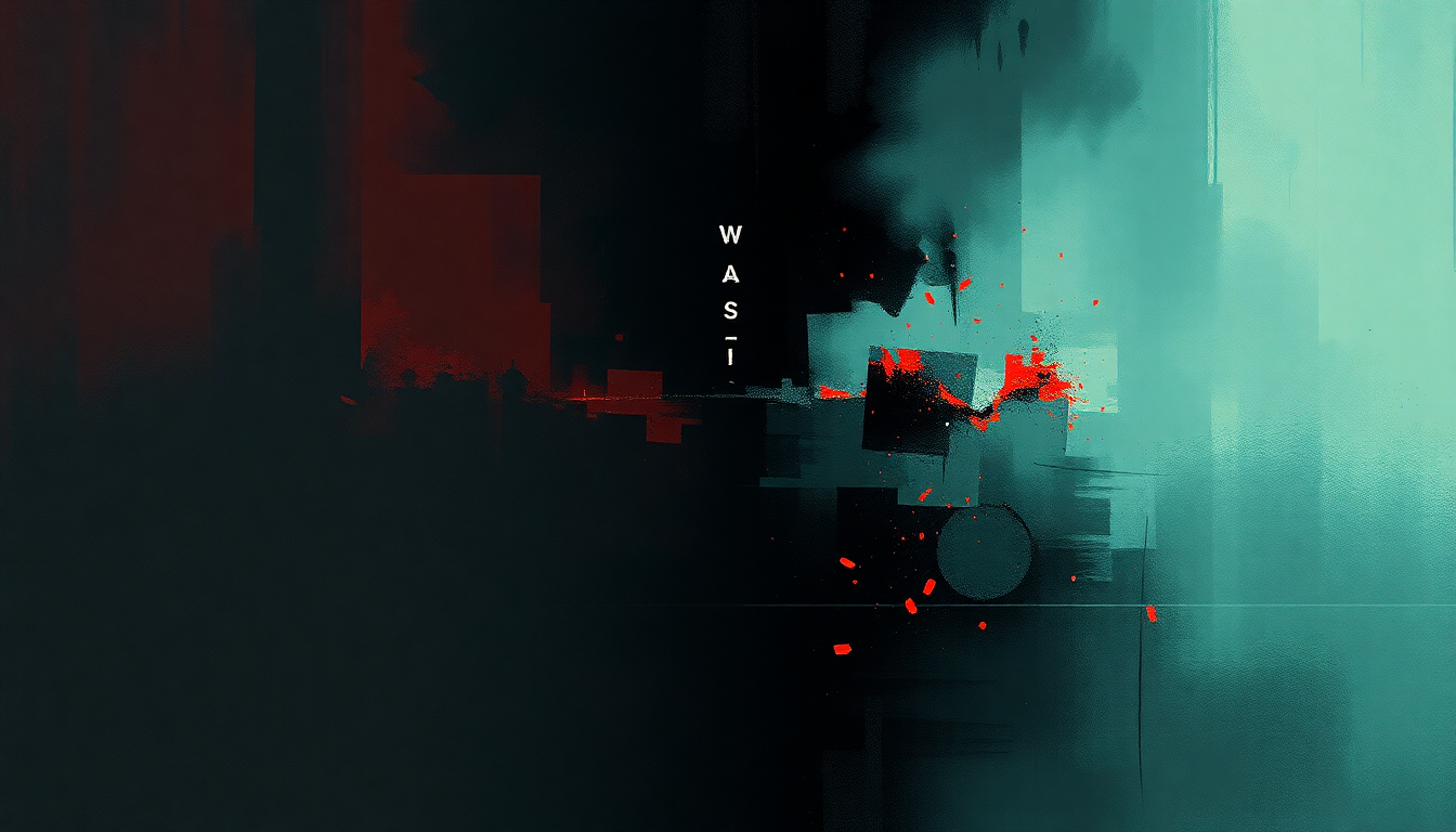 Fan-driven abstract illustration evoking the emotional arc of Wasted by Black Flag