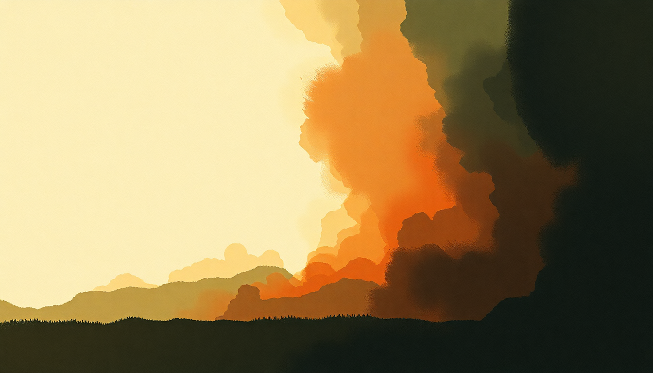 Fan-driven abstract illustration evoking the emotional arc of Watch You Burn by Chris Stapleton