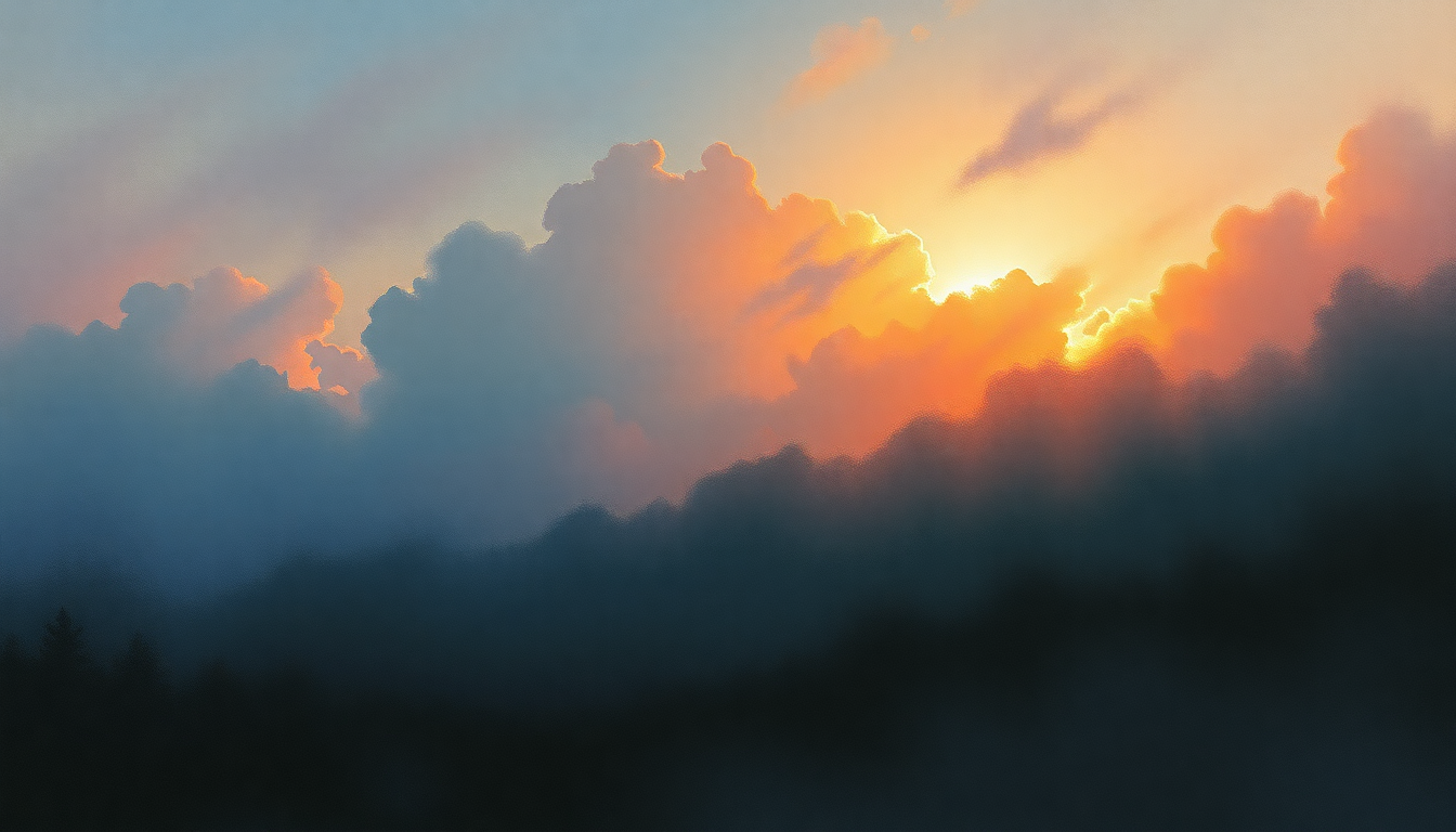 Fan-driven abstract illustration evoking the emotional arc of Watcher of the Skies by Genesis