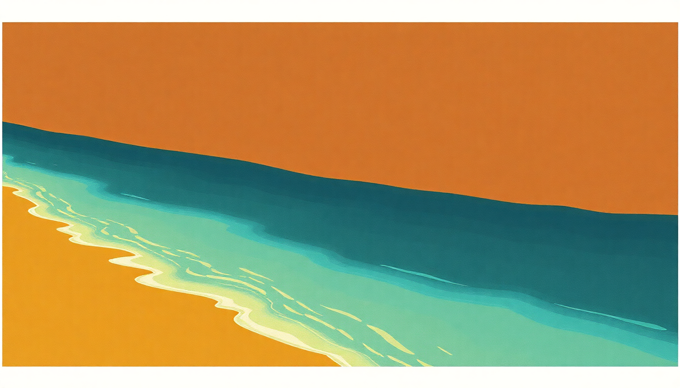 Fan-driven abstract illustration evoking the emotional arc of Watching the River Flow by Joe Cocker