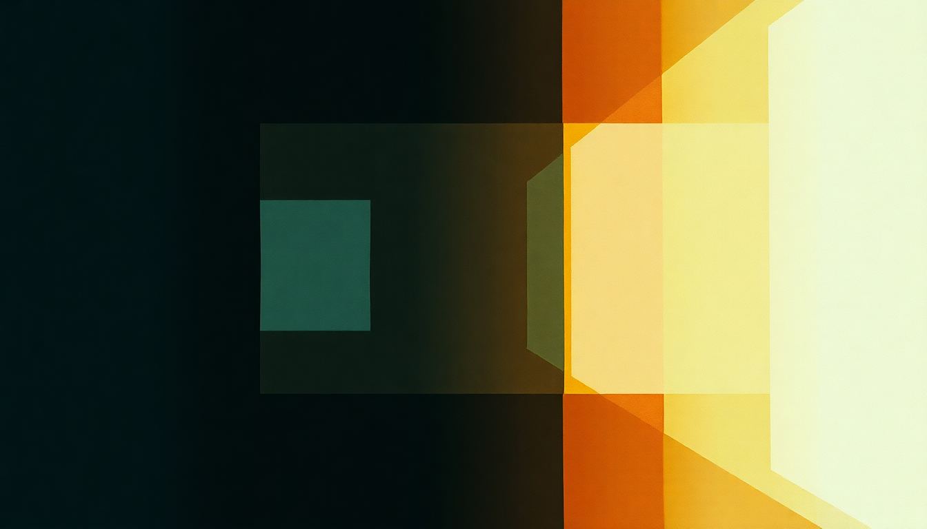 Fan-driven abstract illustration evoking the emotional arc of Watching Windows by Roni Size