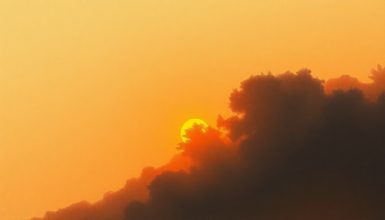 Fan-driven abstract illustration evoking the emotional arc of Waterloo Sunset by The Kinks
