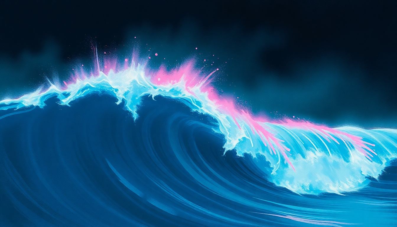 Fan-driven abstract illustration evoking the emotional arc of Wave of Mutilation by Pixies