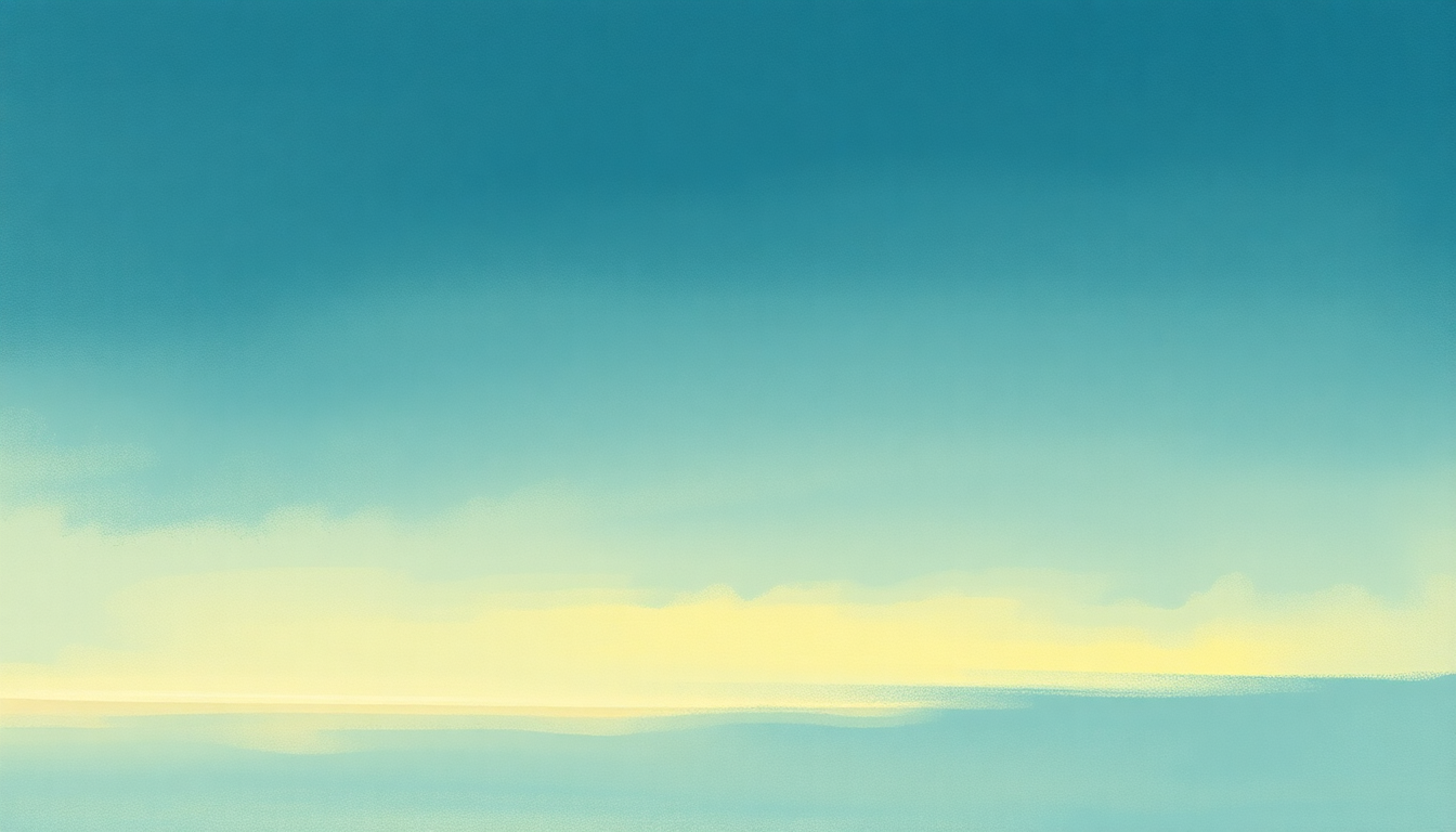 Fan-driven abstract illustration evoking the emotional arc of Way to Blue by Nick Drake