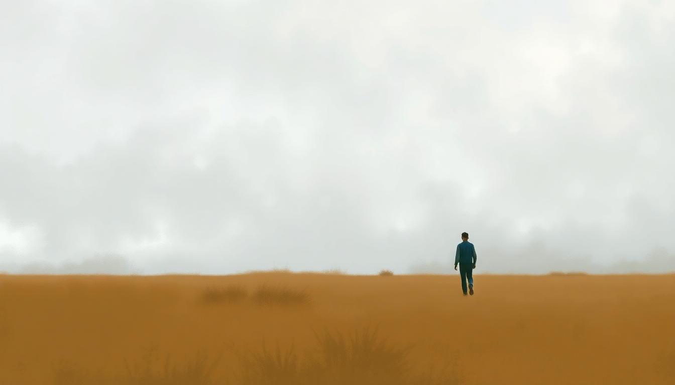 Fan-driven abstract illustration evoking the emotional arc of Wayfaring Stranger by Johnny Cash