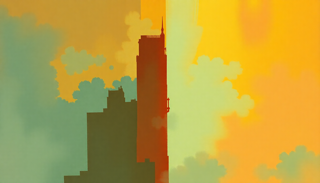 Fan-driven abstract illustration evoking the emotional arc of We Almost Lost Detroit by Gil Scott-Heron