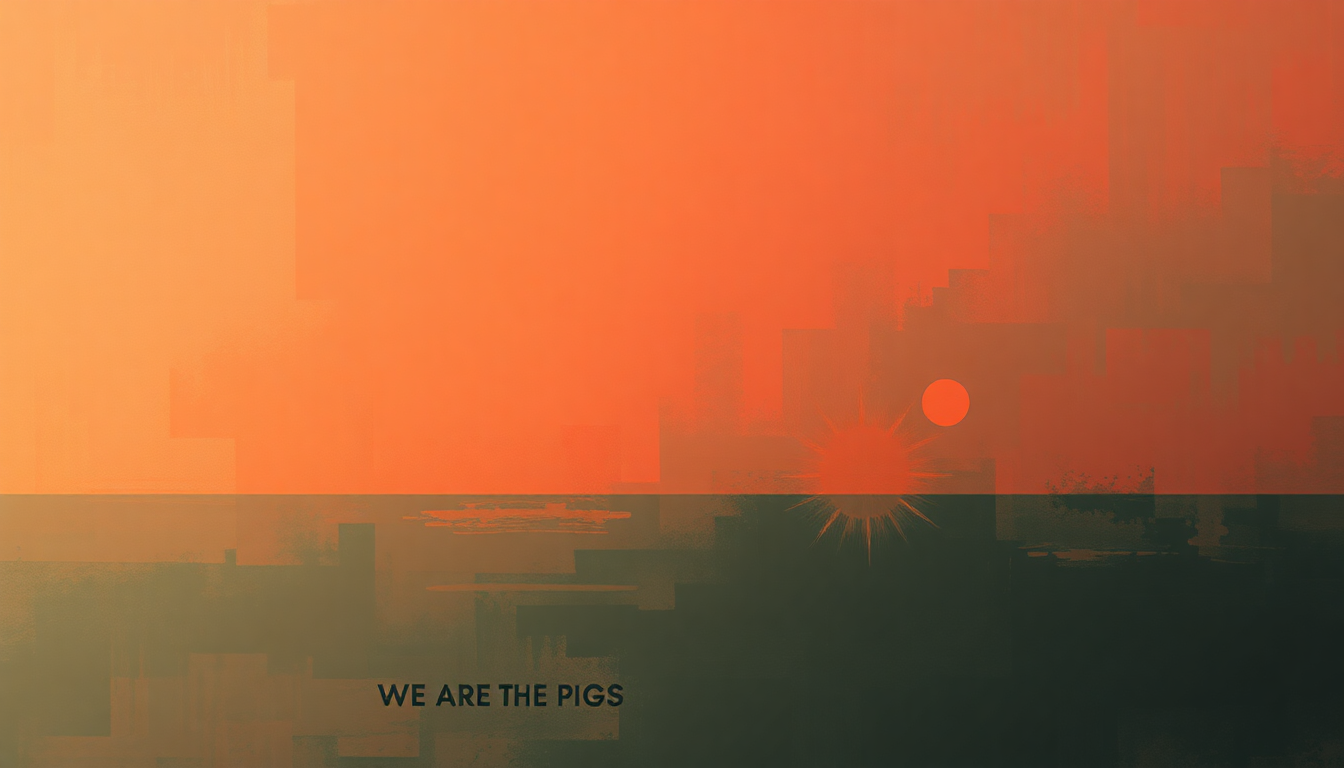Fan-driven abstract illustration evoking the emotional arc of We Are the Pigs by Suede