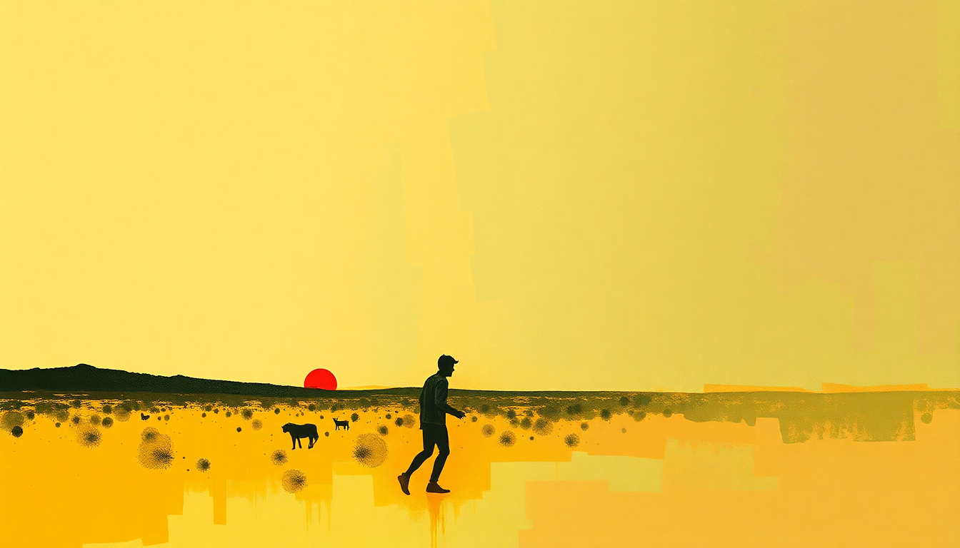 Fan-driven abstract illustration evoking the emotional arc of We Gotta Get Out of This Place by The Animals