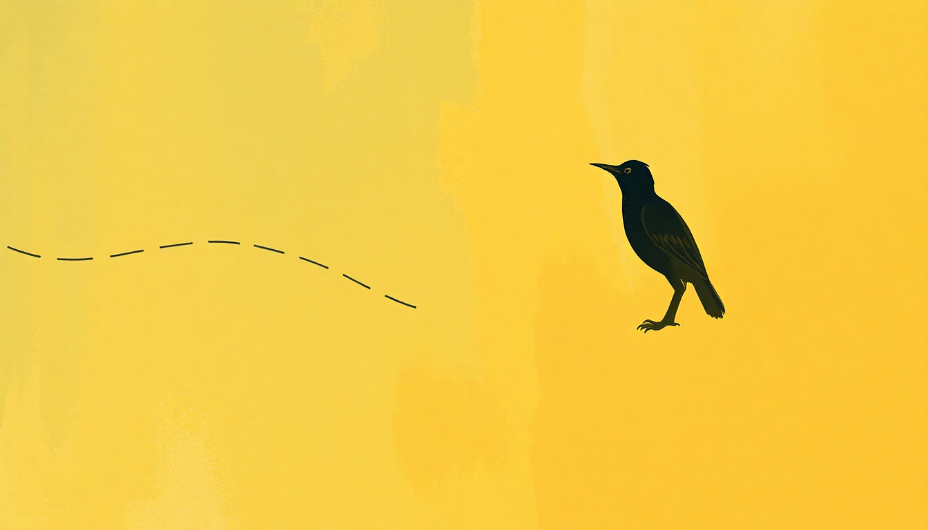 Fan-driven abstract illustration evoking the emotional arc of Weather Bird by Louis Armstrong