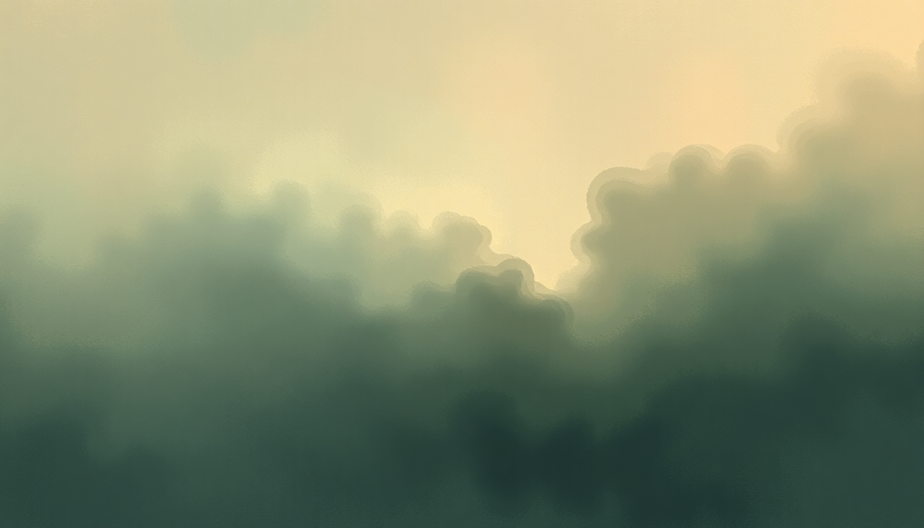 Fan-driven abstract illustration evoking the emotional arc of Weather Storm by Massive Attack