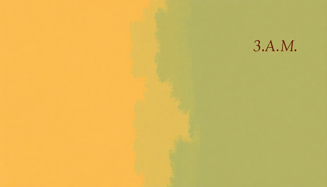 Fan-driven abstract illustration evoking the emotional arc of Wednesday Morning, 3 A.M. by Simon and Garfunkel