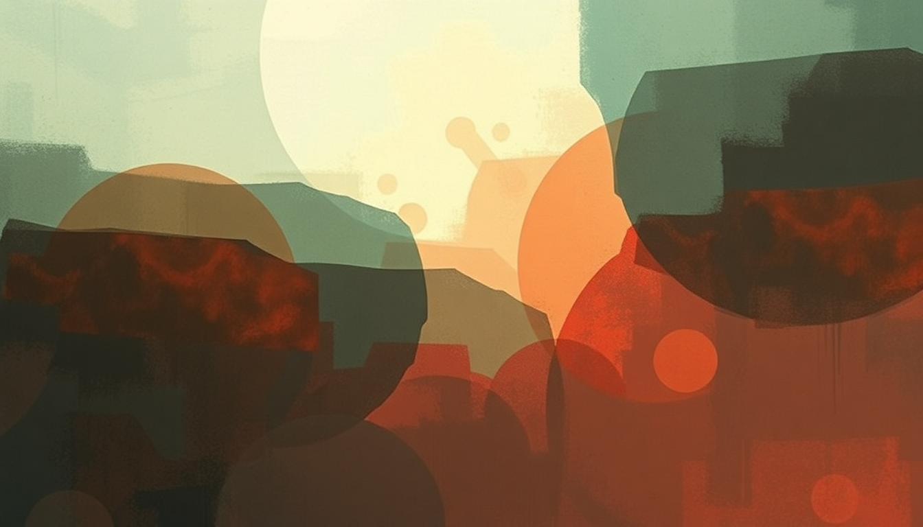 Fan-driven abstract illustration evoking the emotional arc of Weird Fishes by Radiohead