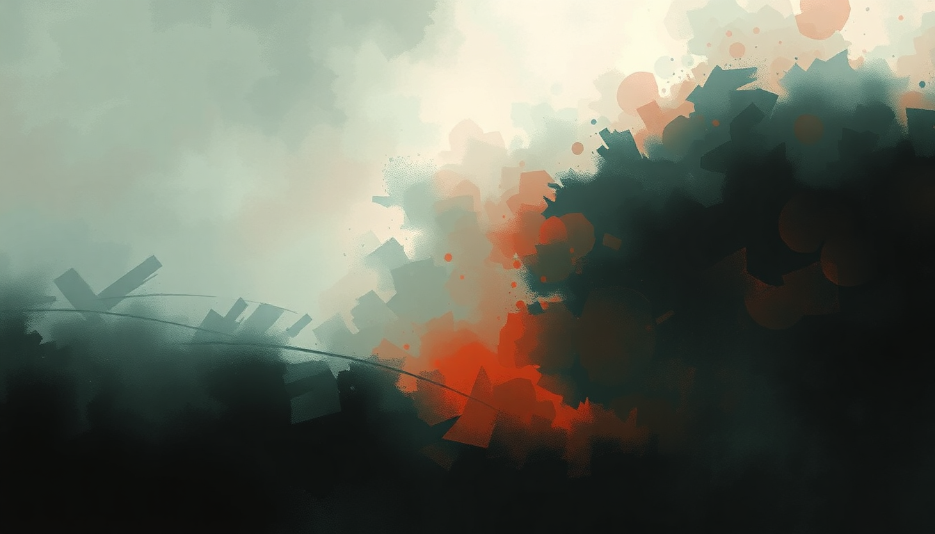 Fan-driven abstract illustration evoking the emotional arc of Welcome to the Black Parade by My Chemical Romance