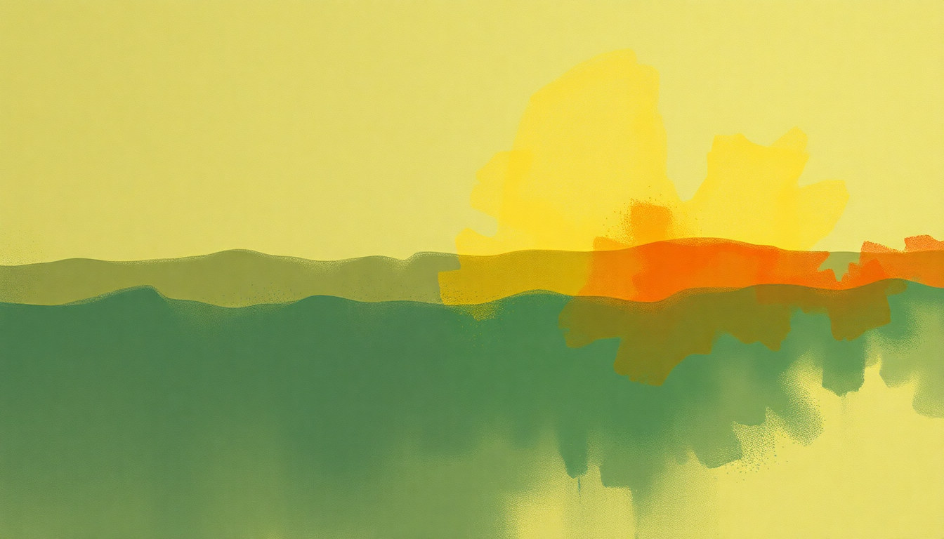 Fan-driven abstract illustration evoking the emotional arc of We're Gonna Have a Time by Sister Rosetta Tharpe