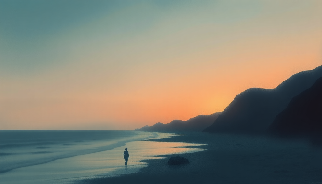 Fan-driven abstract illustration evoking the emotional arc of West Coast by Lana Del Rey